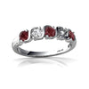 Genuine Ruby 14kt White Gold timeless Ring