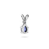 Genuine Tanzanite 14kt White Gold timeless Pendant