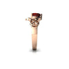 Genuine Garnet 14kt Rose Gold claddagh Ring