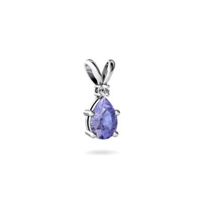 Genuine Tanzanite 14kt White Gold timeless Pendant