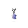 Genuine Tanzanite 14kt White Gold timeless Pendant
