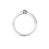 Lab Emerald 14kt White Gold petite Ring