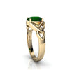 Lab Emerald 14kt Yellow Gold celtic Ring