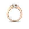 Genuine Aquamarine 14kt Rose Gold timeless Ring