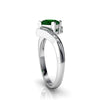 Lab Emerald 14kt White Gold modern Ring