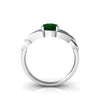 Lab Emerald 14kt White Gold celtic Ring