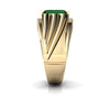 Lab Emerald 14kt Yellow Gold mens Ring