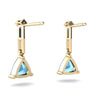 Genuine Blue Topaz 14kt Yellow Gold dangle Earrings