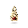 Genuine Garnet 14kt Yellow Gold filligree Pendant