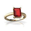 Genuine Garnet 14kt Yellow Gold timeless Ring