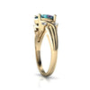 Lab Alexandrite 14kt Yellow Gold filligree Ring