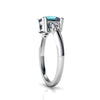 Lab Alexandrite 14kt White Gold modern Ring