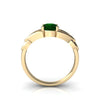 Lab Emerald 14kt Yellow Gold celtic Ring