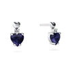 Genuine Sapphire 14kt White Gold timeless Earrings