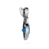 Genuine London Blue Topaz 14kt White Gold modern Pendant