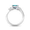 Lab Alexandrite 14kt White Gold modern Ring