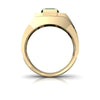 Lab Emerald 14kt Yellow Gold mens Ring