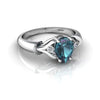 Lab Alexandrite 14kt White Gold filligree Ring