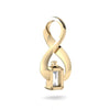 Genuine White Topaz 14kt Yellow Gold filligree Pendant