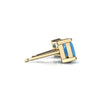 Genuine Blue Topaz 14kt Yellow Gold stud Earrings