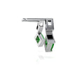 Genuine Emerald 14kt White Gold dangle Earrings