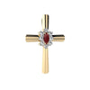 Genuine Ruby 14kt Yellow Gold religious Pendant
