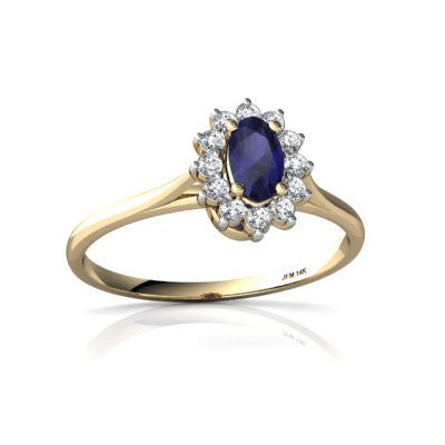 Genuine Sapphire 14kt Yellow Gold petite Ring