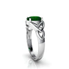 Lab Emerald 14kt White Gold celtic Ring