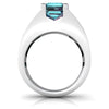 Lab Alexandrite 14kt White Gold mens Ring