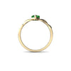 Genuine Emerald 14kt Yellow Gold claddagh Ring