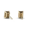 Genuine Smoky Quartz 14kt Yellow Gold stud Earrings