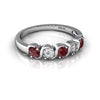 Genuine Ruby 14kt White Gold timeless Ring