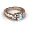 Genuine Aquamarine 14kt Rose Gold timeless Ring